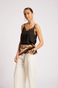 Drift Lace Tank - Black