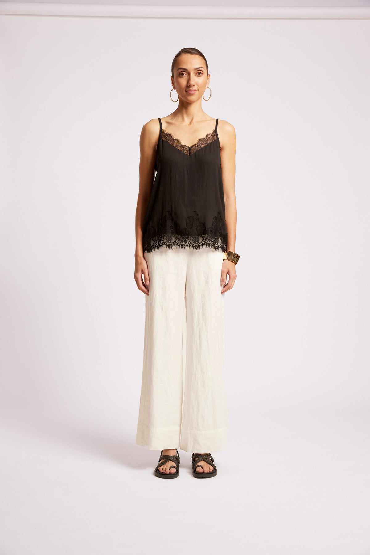 Drift Lace Tank - Black