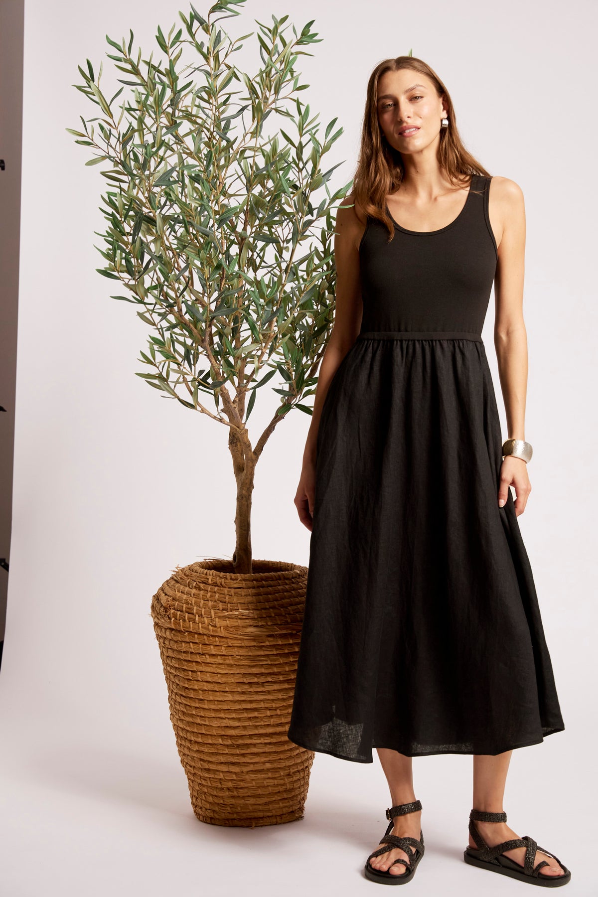 Maris Tank Maxi Dress - Black
