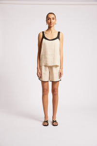 Maris Splice Tank - Tusk/Black