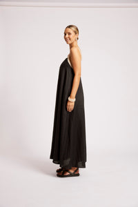 Maris Splice Tank Maxi Dress - Black