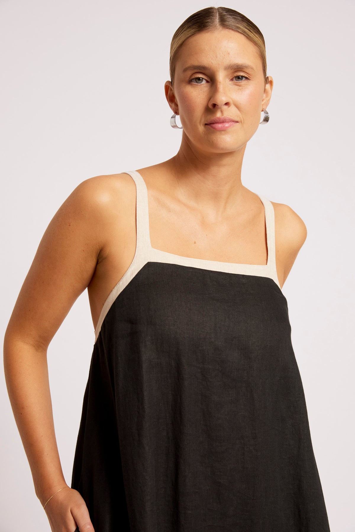 Maris Splice Tank Maxi Dress - Black