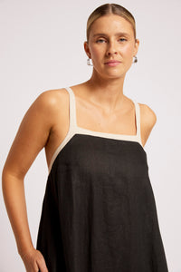 Maris Splice Tank Maxi Dress - Black