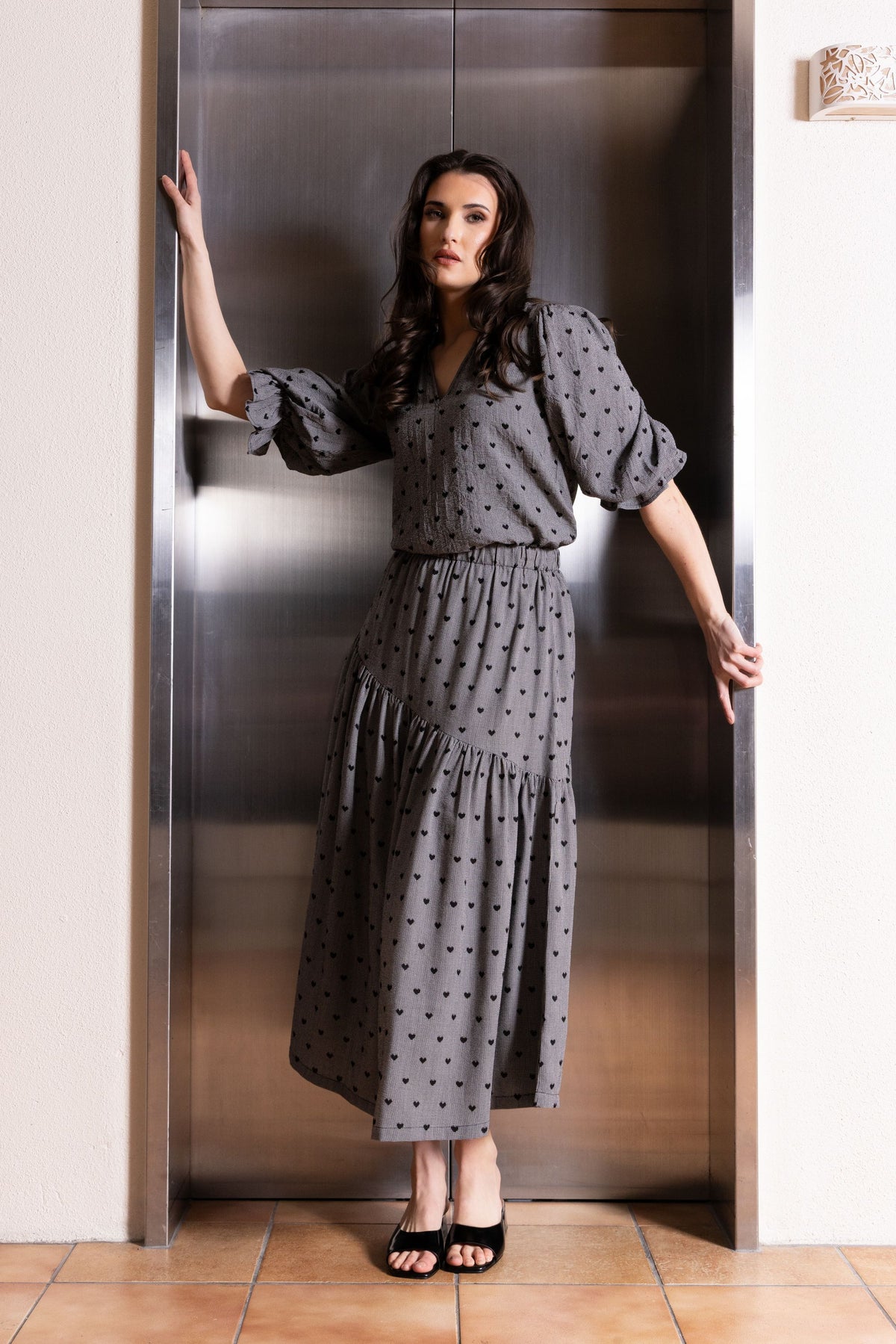 Devine Maxi Skirt / Black Heart