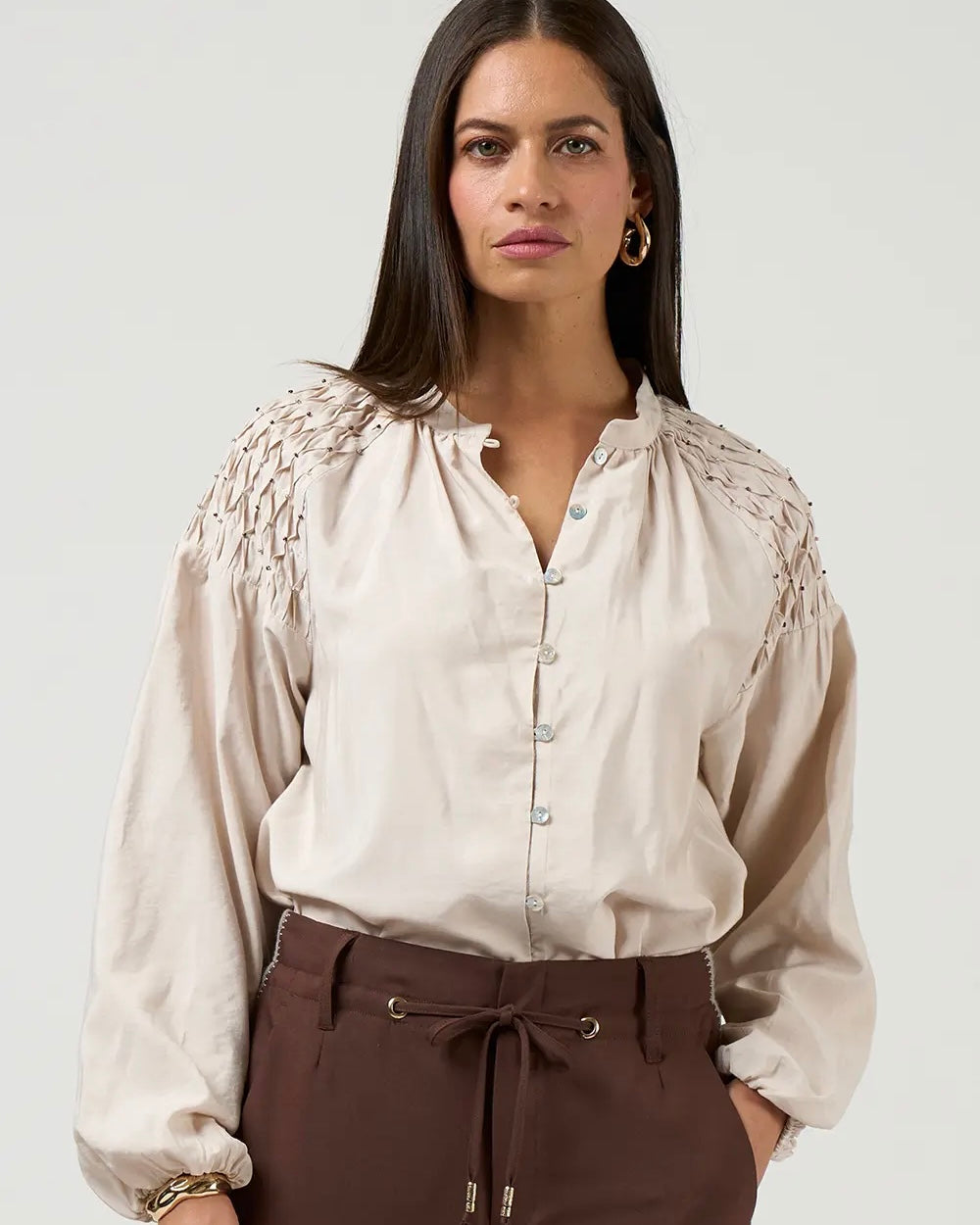 Bijou Blouse /  Bone