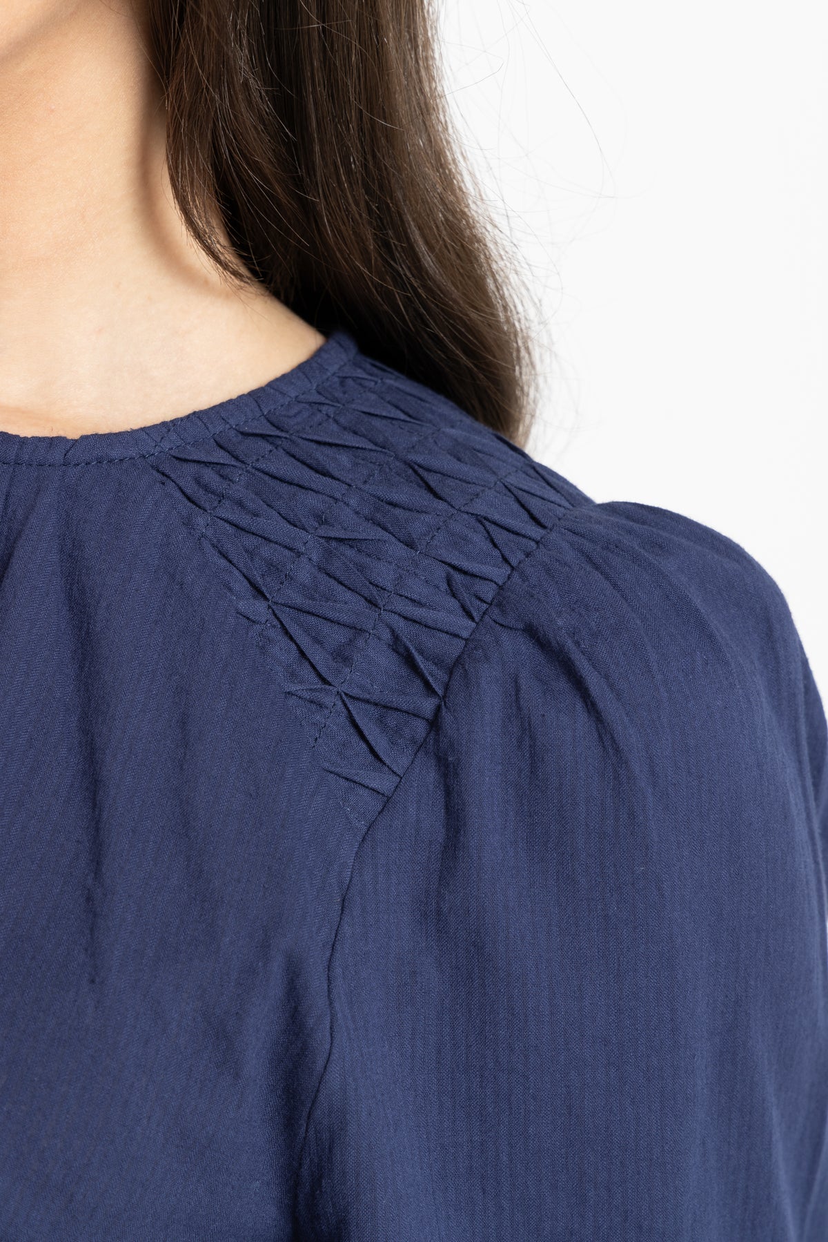 Honeycombe Blouse - Ink Stripe