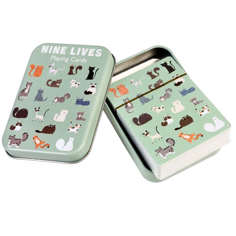 Nine Lives Playing Cards in a Tin