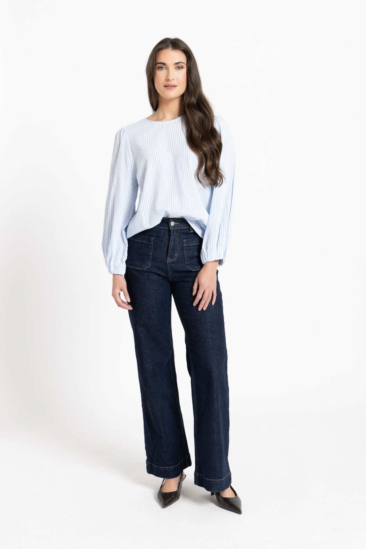 Brilliance Top / Blue Stripe