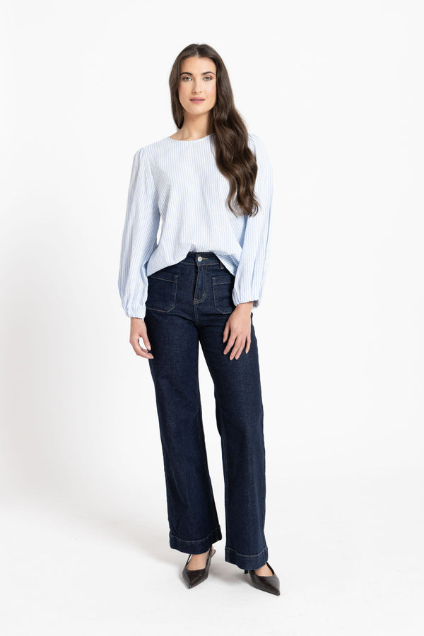 Brilliance Top / Blue Stripe
