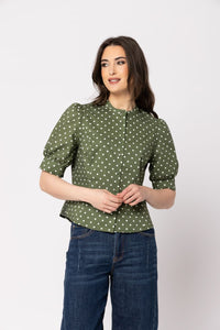 Serene Shirt / Olive Spot