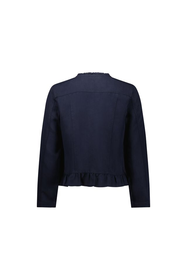 Jacket with Frill Hem - Ink