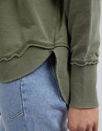 Washed Simplified Crew - Khaki