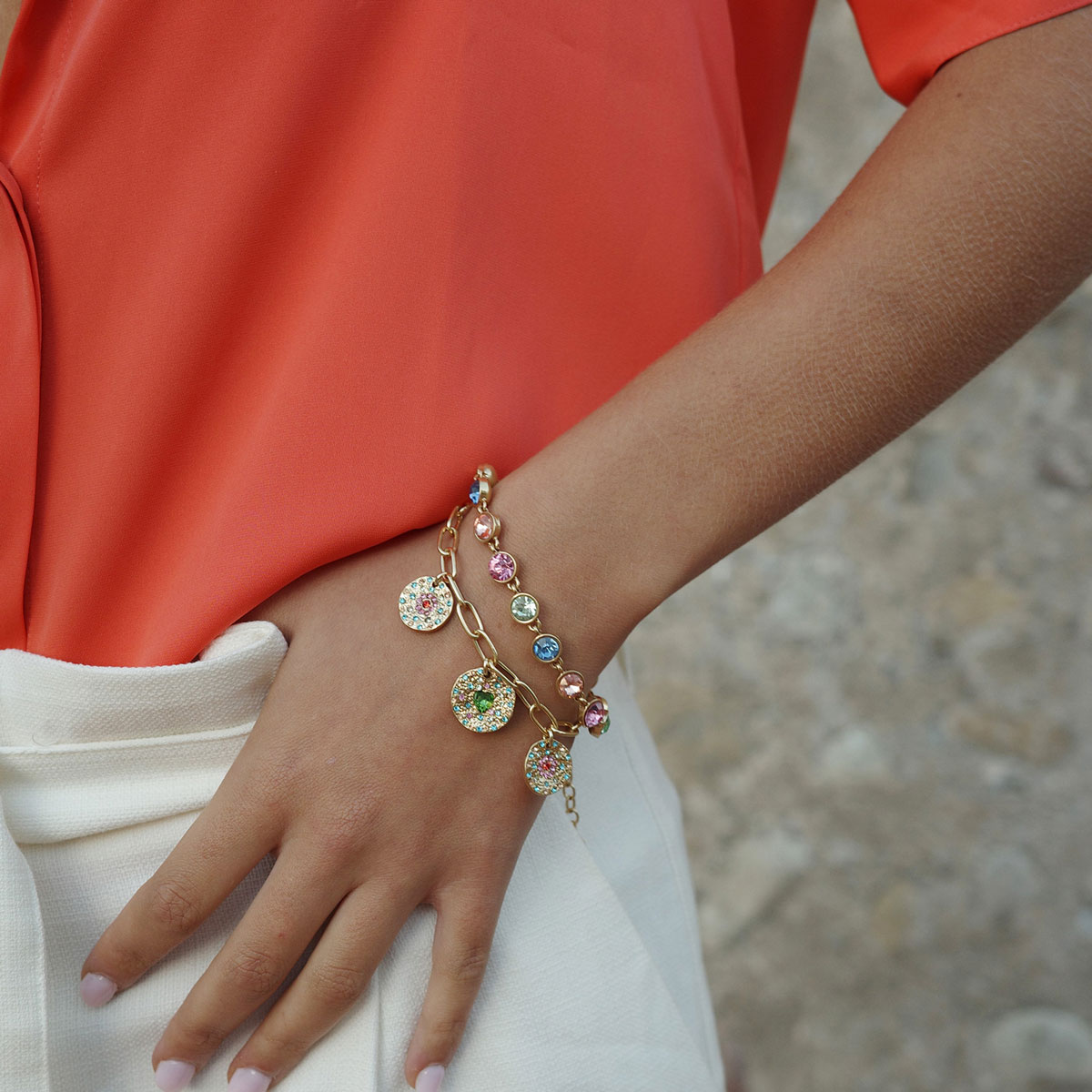 Vibrance Multicolour Bracelet - Gold 3019-0749