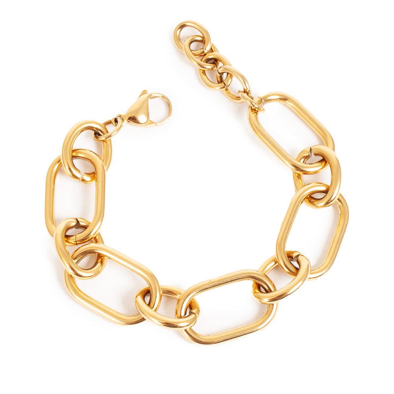 3046-0121 Heavy Chain Bracelet - Gold