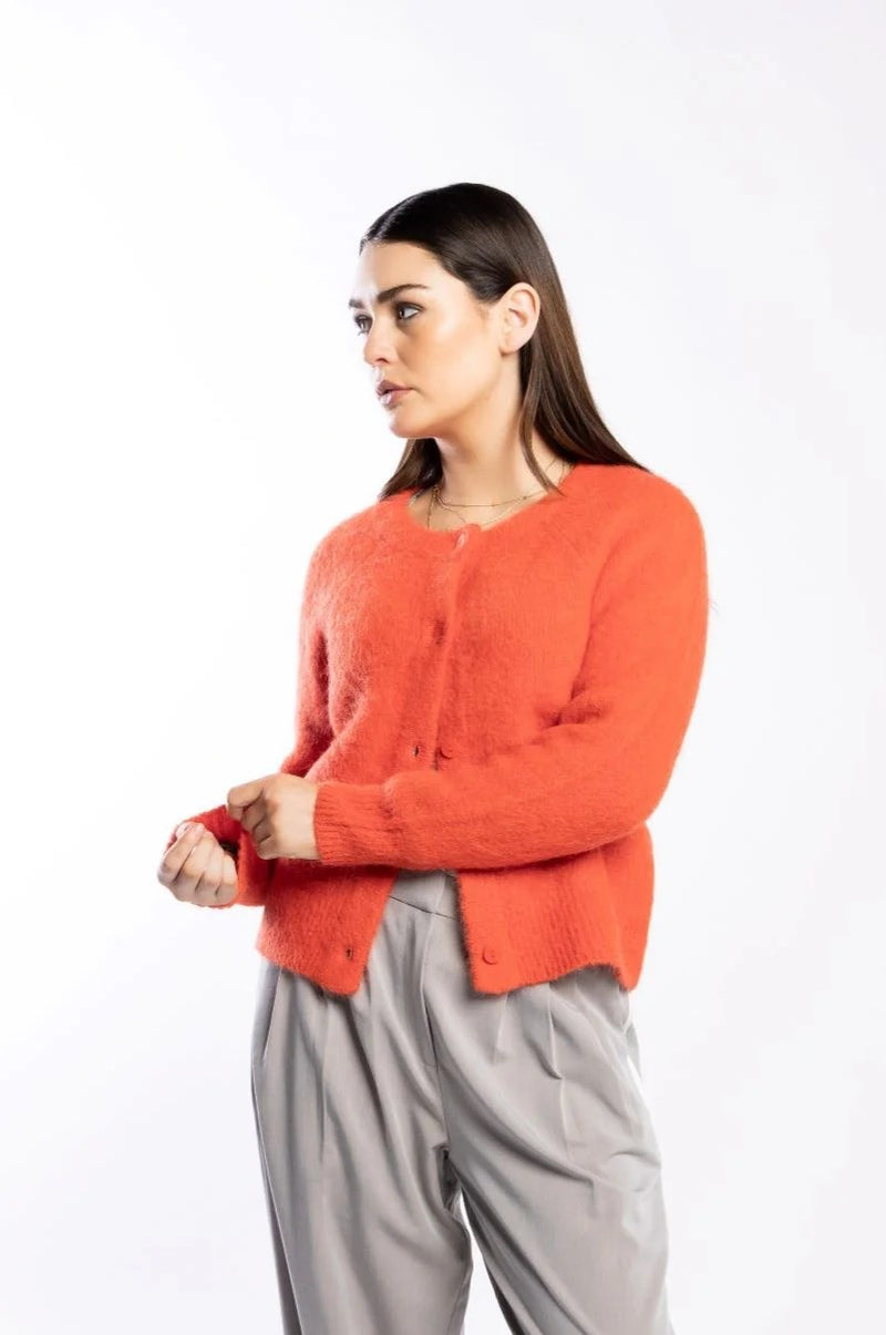 Cozy Cardi - Fire Red
