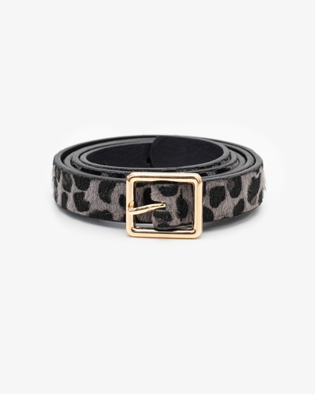 Leopard Belt - Grey
