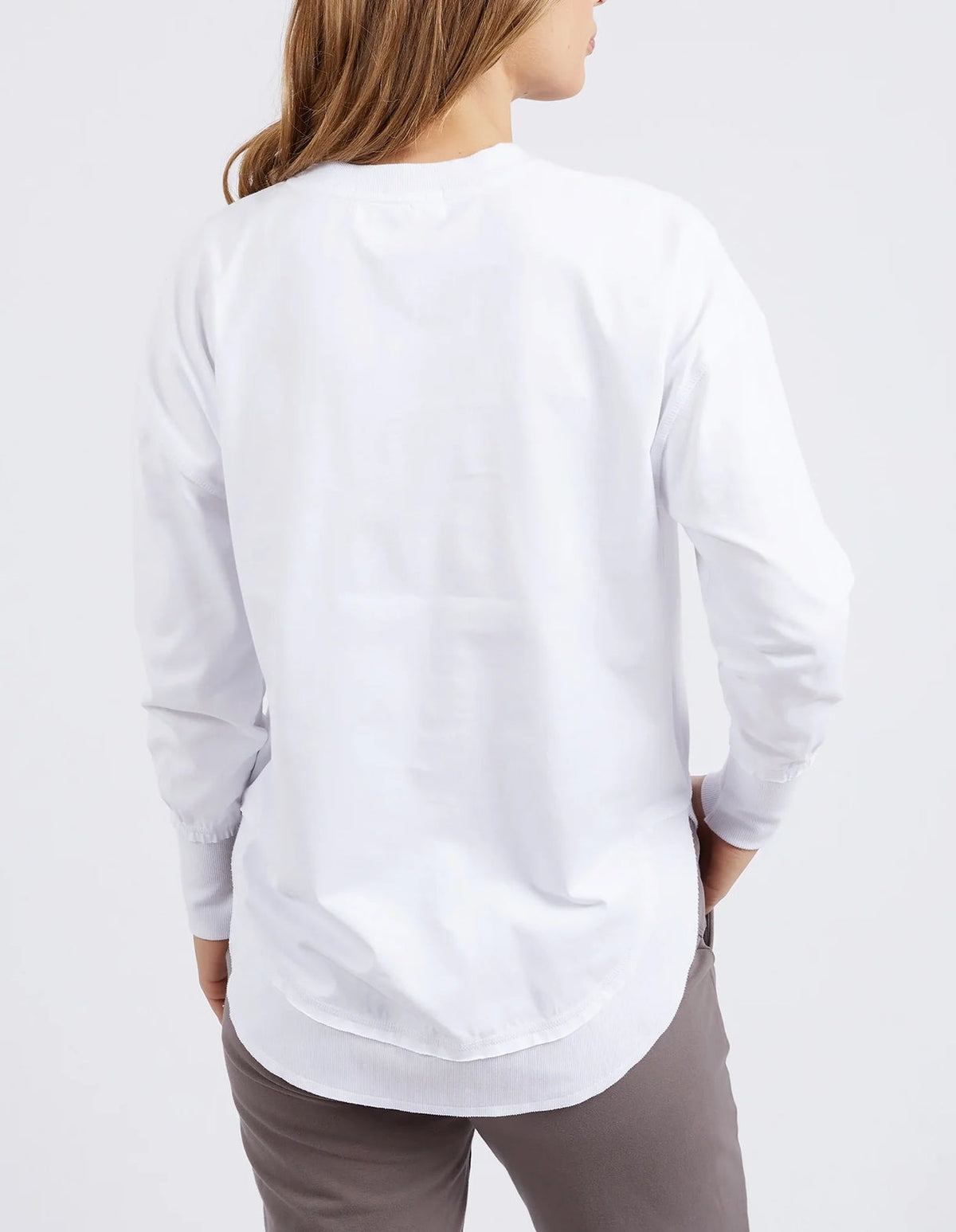 Farrah Long Sleeve Tee / White