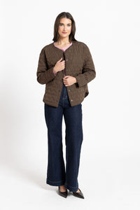 Montreal Quilted Jacket / Choc Heart