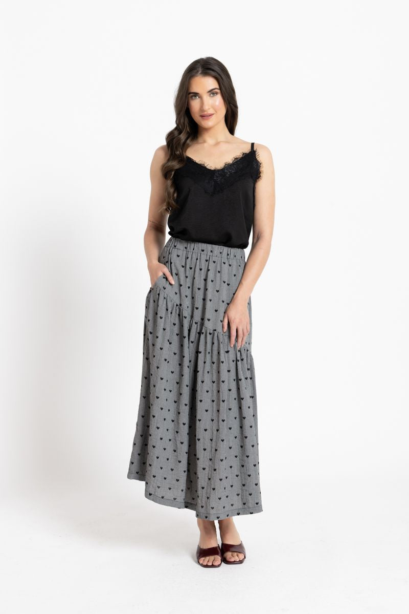 Devine Maxi Skirt / Black Heart
