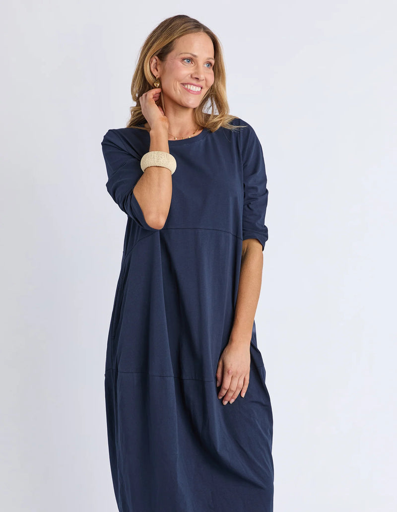 Diana Dress 3/4 Sleeve / Navy