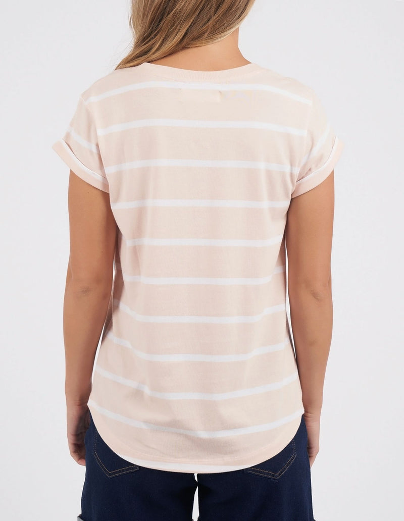 Manly Stripe Tee - Barely Pink