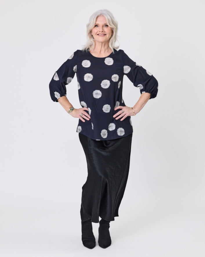 Annette Top / Black Dot - Girl Next Door Fashion