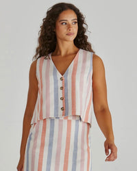 Travis Vest / Multi Stripe
