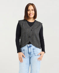 Verona Vest / Stone Plaid