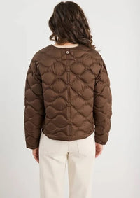 Premium Chocolate Down Filled Quilted Puffer Jacket