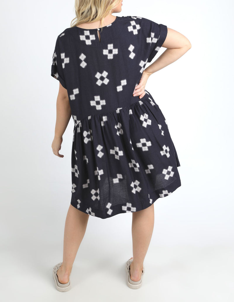 Positano Dress - Navy Print