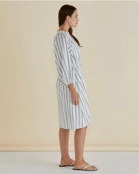 Jenna Dress / Black & White Stripe