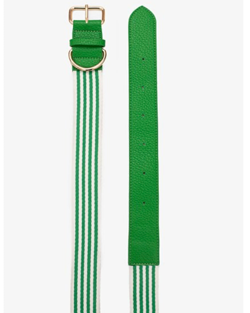 Sadie Stripe Belt - Green