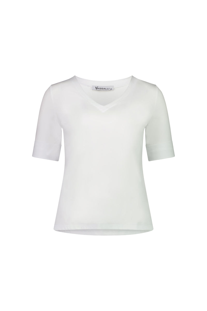 V-Neck Top - White