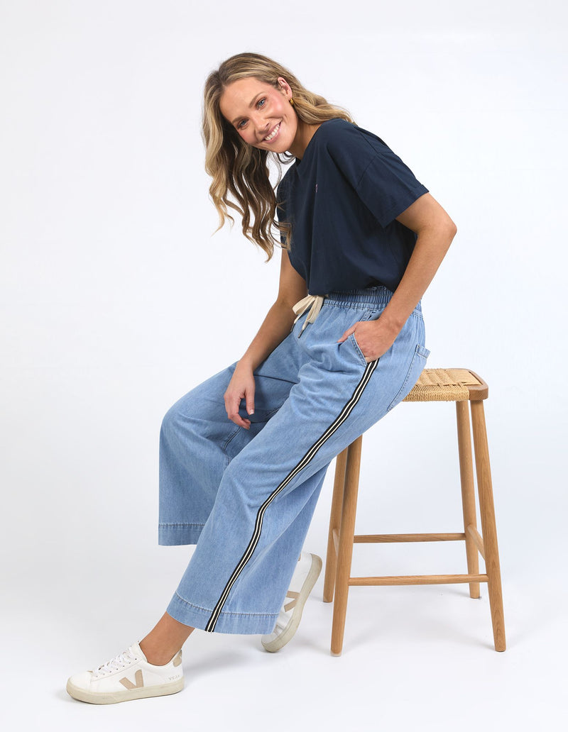 Greta Wide Leg Pant - Light Blue Wash