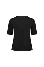 V-Neck Top - Black