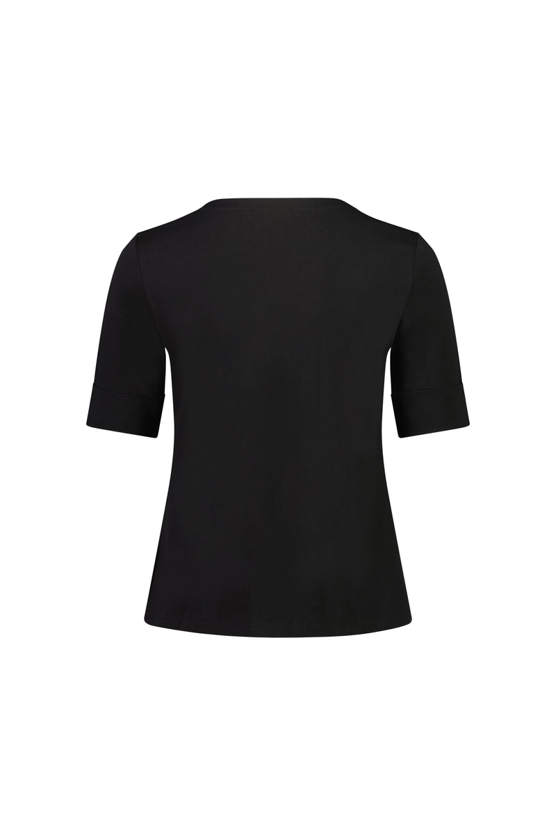 V-Neck Top - Black