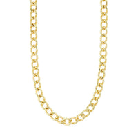 Charm Recycled Curb Necklace - Gold Plated