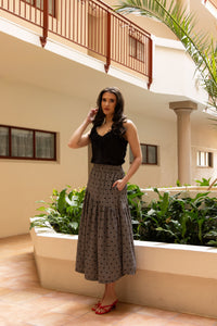Devine Maxi Skirt / Black Heart