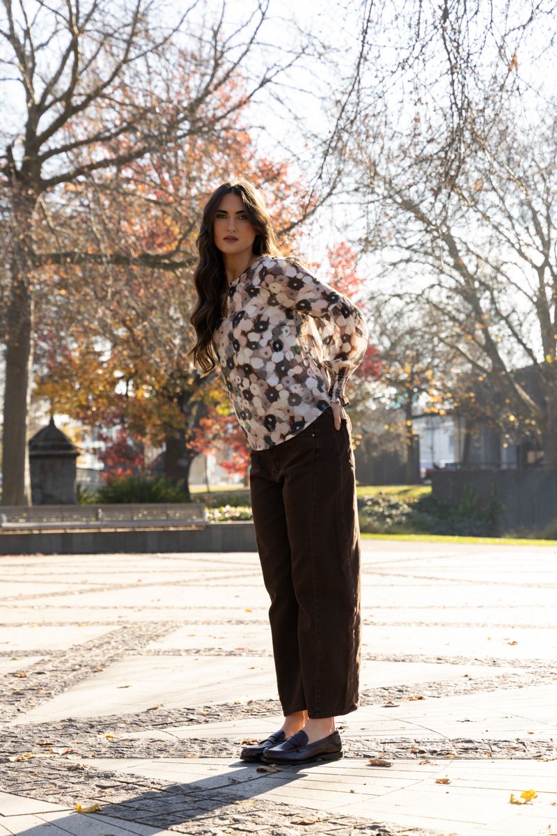 Vienna Blouse / Blush Poppy