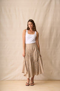 In Stitches Skirt /  Biscotti Check