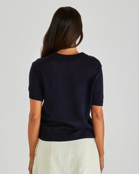 Abbie Knit Polo / Navy
