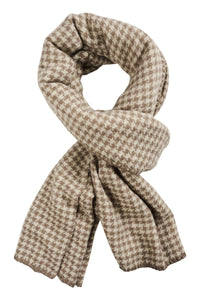Cassidy Houndstooth Scarf - Ivory