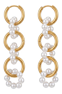 Frances Earring - Pearl Hoop
