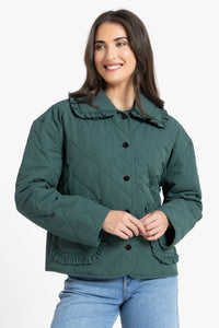 Frilled Jacket / Moss