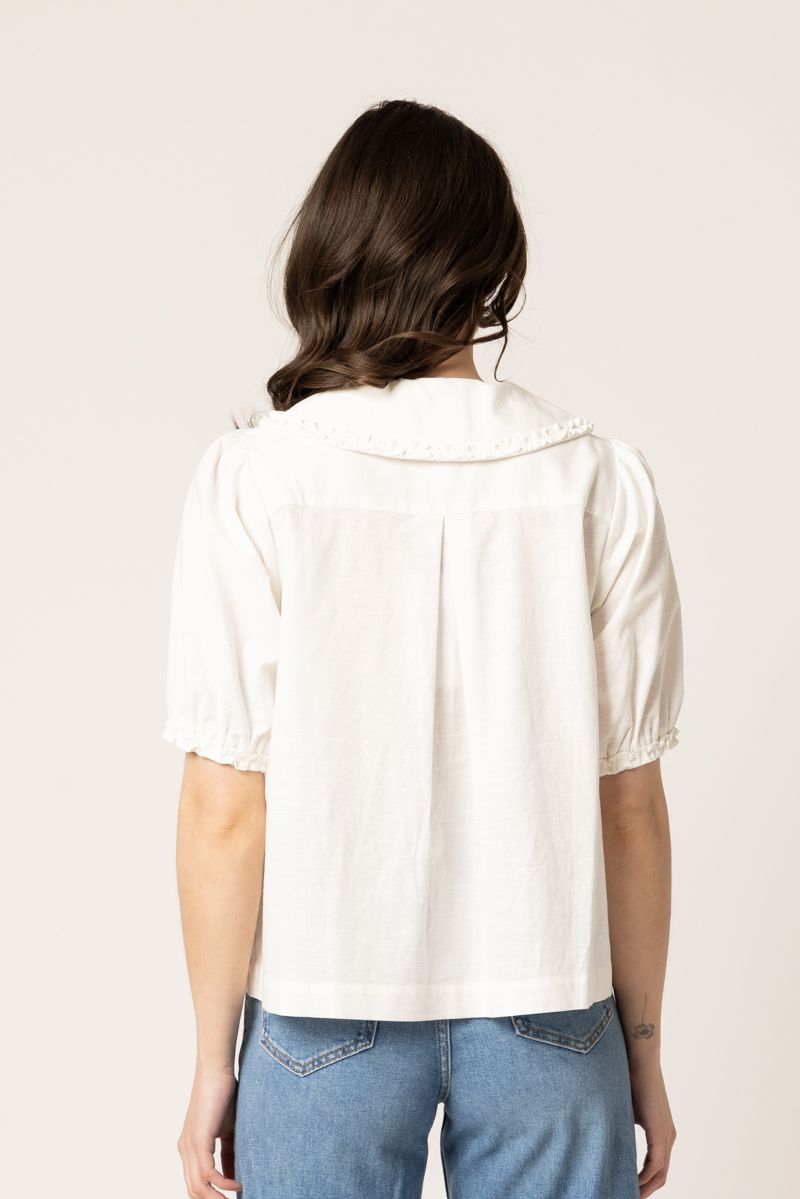 Whimsical Shirt / White Linen Blend