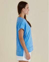 Shirley Shirt Sleeve Tee / Blue