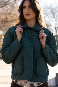 Frilled Jacket / Moss