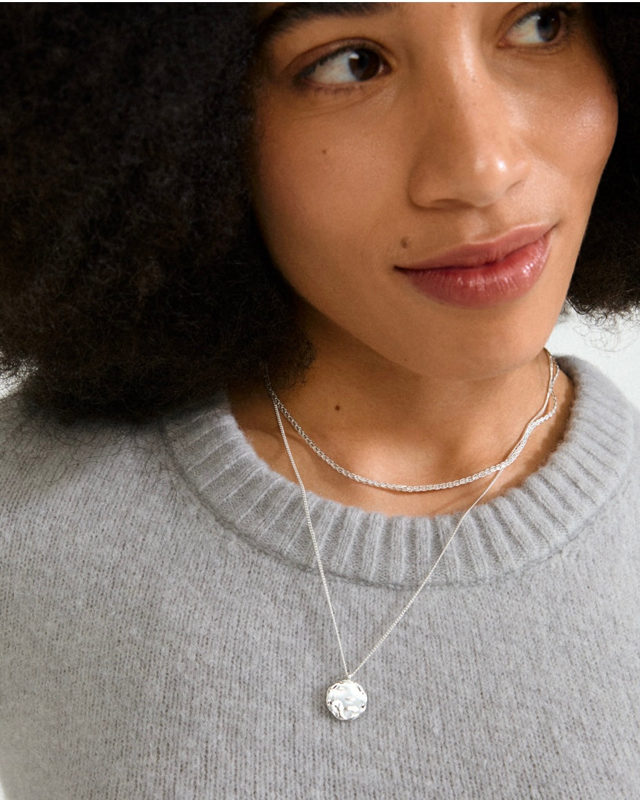 Declan Recycled Necklace - Silver Plated