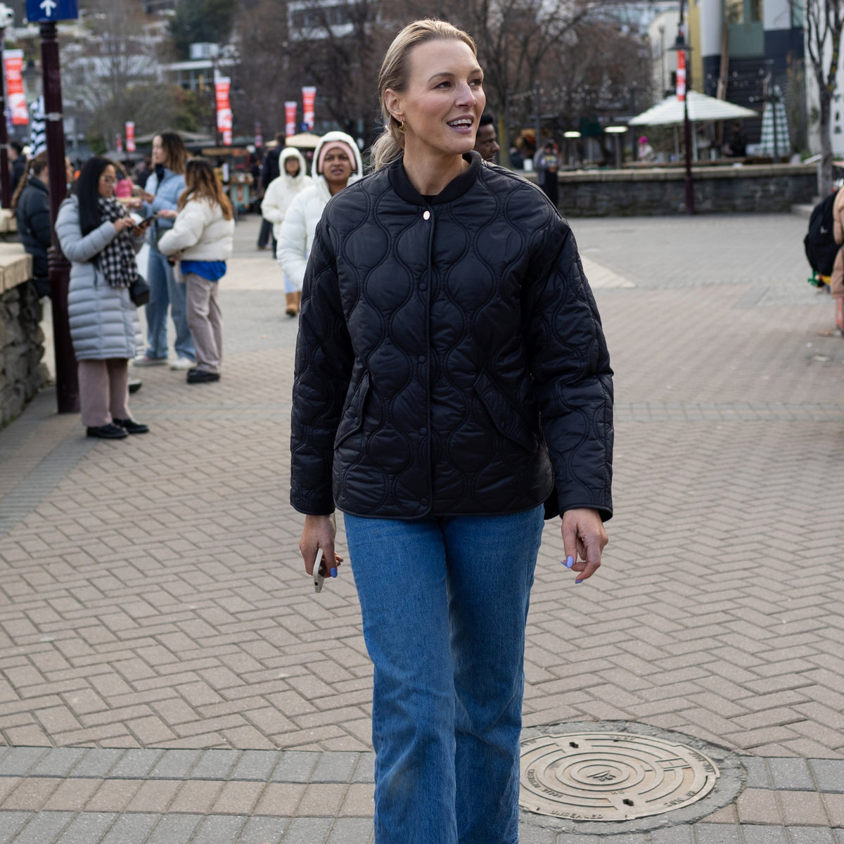 Talei Quilt Bomber / Black - Girl Next Door Fashion