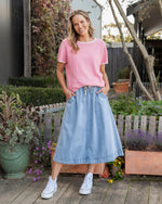 Greta Denim Skirt - Light Blue Wash